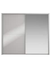 Wiemann Grey Peyton Glass and Mirror Sliding 2.1m Sliding Semi Fitted Wardrobe - Image 2 of 6