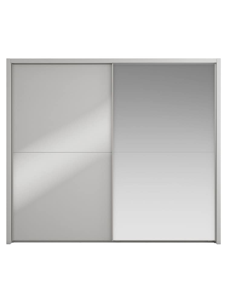 Wiemann Grey Peyton Glass and Mirror Sliding 2.1m Sliding Semi Fitted Wardrobe - Image 2 of 6