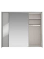 Wiemann Grey Peyton Glass and Mirror Sliding 2.1m Sliding Semi Fitted Wardrobe - Image 3 of 6