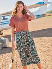 Pure Collection Animal Printed Sarong Skirt - Image 2 of 4