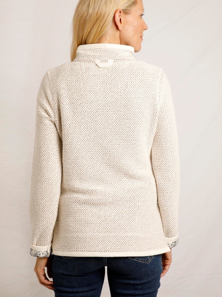 Weird Fish Aria Eco 1/4 Zip Eco Macaroni Sweat Shirt - Image 2 of 7