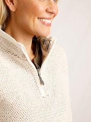 Weird Fish Aria Eco 1/4 Zip Eco Macaroni Sweat Shirt - Image 5 of 7