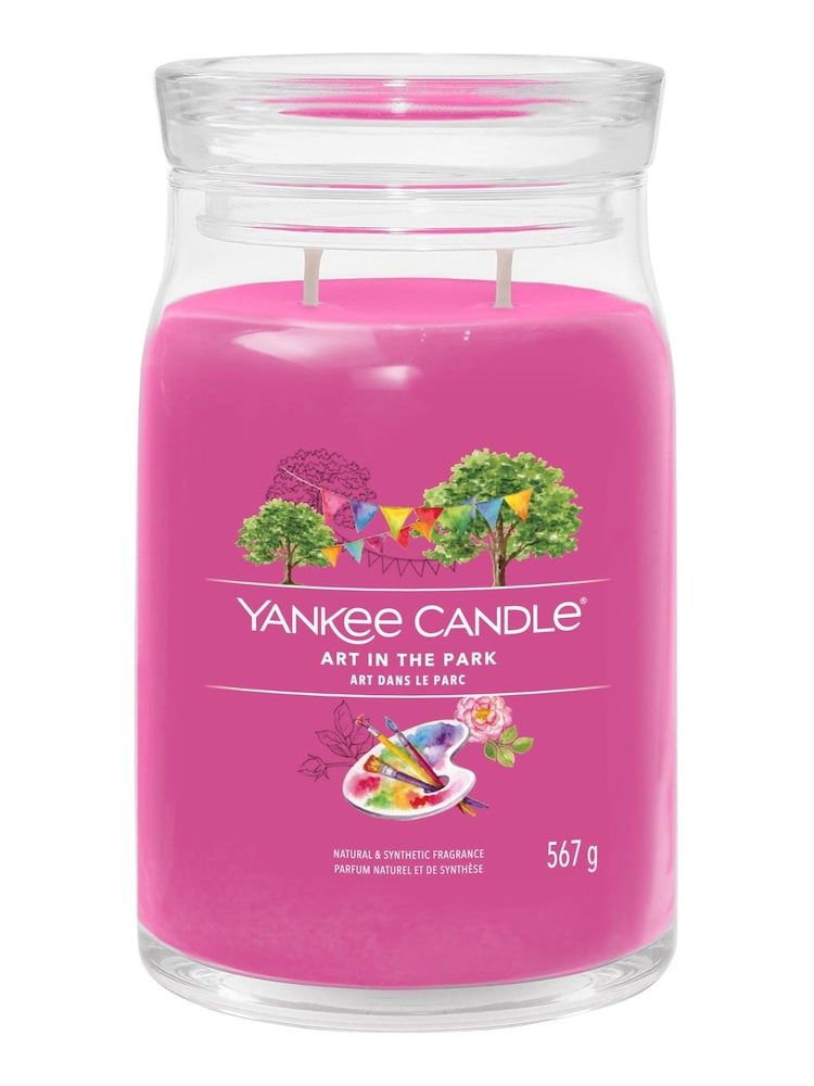Yankee Candle Pink Signature Large Jar Scented Candle Art in the Park - Image 2 of 3