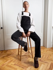 JoJo Maman Bébé Black Cord Maternity Dungarees - Image 1 of 6