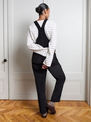 JoJo Maman Bébé Black Cord Maternity Dungarees - Image 4 of 6