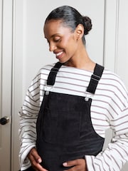 JoJo Maman Bébé Black Cord Maternity Dungarees - Image 5 of 6