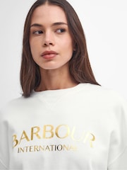 Barbour® International Laia Logo Crew Neck 100% Cotton Sweatshirt - Image 4 of 6
