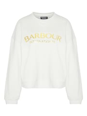 Barbour® International Laia Logo Crew Neck 100% Cotton Sweatshirt - Image 6 of 6
