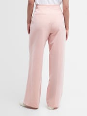 Barbour® Pink Straight Fit Pink Primrose Vivienne Linen Blend Tailored Trousers - Image 2 of 5