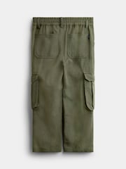 JoJo Maman Bébé Khaki Green Woven Cargo Joggers - Image 2 of 4