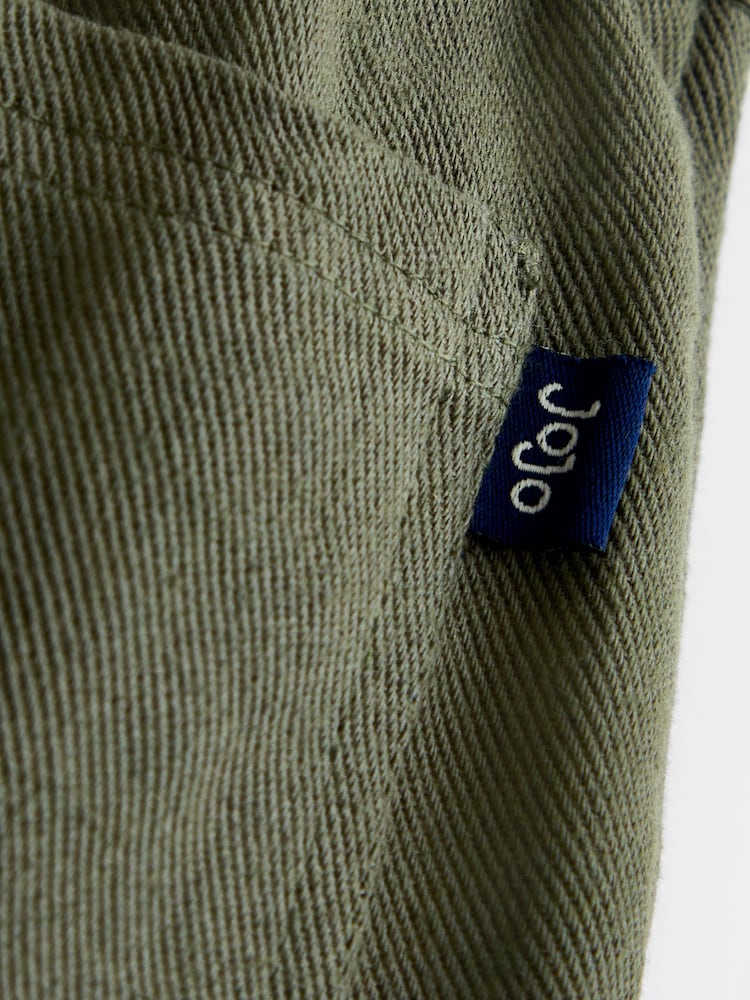JoJo Maman Bébé Khaki Green Woven Cargo Joggers - Image 4 of 4 JoJo Maman Bébé Khaki Green Woven Cargo Joggers - Image 4 of 4