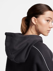 Nike Dark Grey Piping Detail Swoosh Hoodie - Image 7 of 10