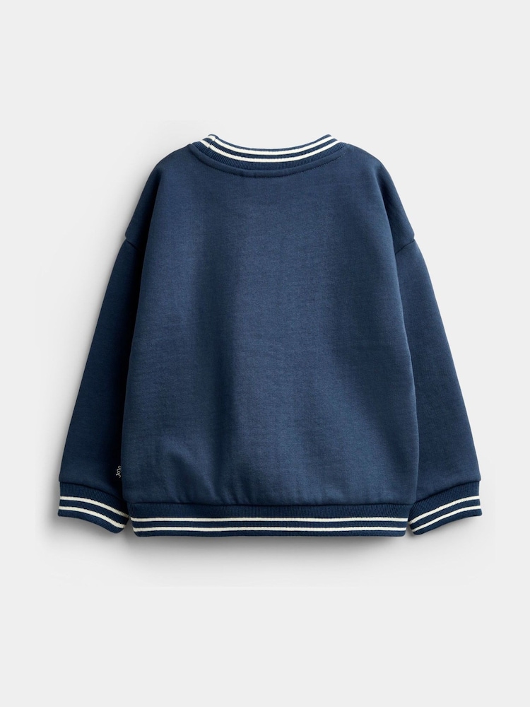 JoJo Maman Bébé Blue Triceratops Sweatshirt - Image 2 of 4 JoJo Maman Bébé Blue Triceratops Sweatshirt - Image 2 of 4
