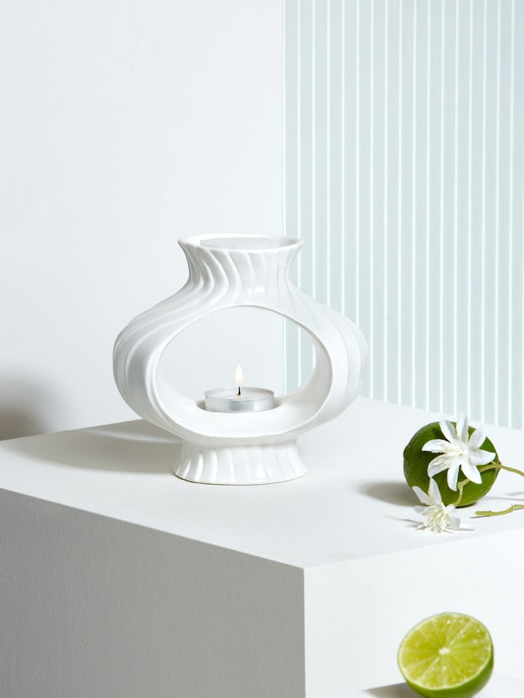 Jasmine & Orange Blossom Collection Luxe New York Wax Burner - Image 1 of 5 Jasmine & Orange Blossom Collection Luxe New York Wax Burner - Image 1 of 5
