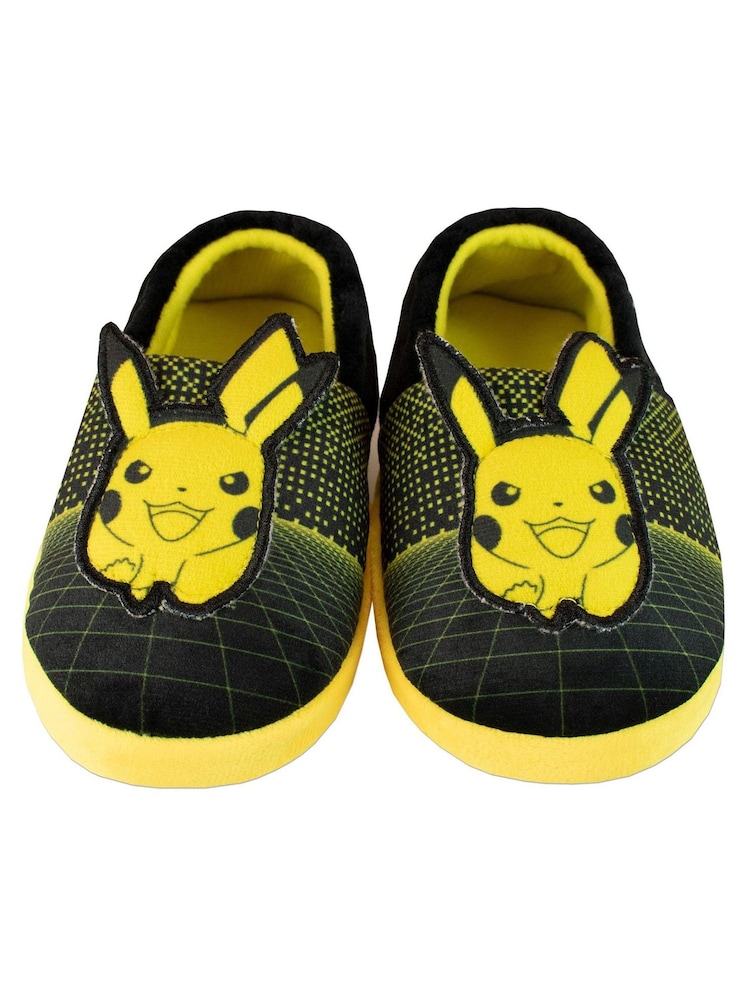 Character Black Pokemon Fleece Printed Slippers - Image 1 of 5