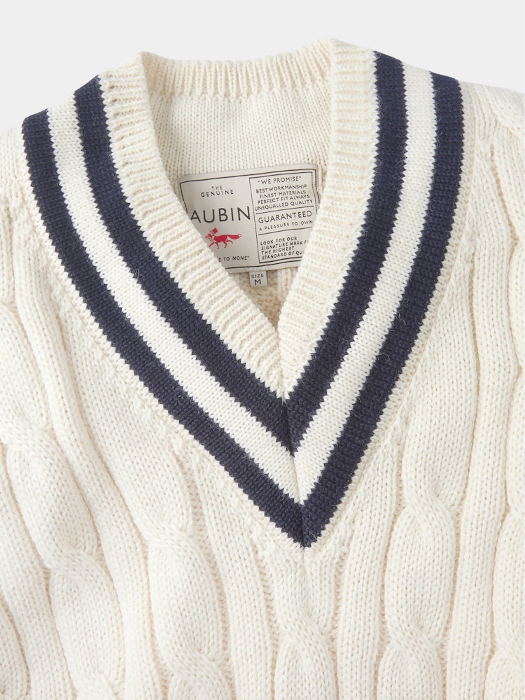 Aubin Cream Oval Cricket Jumper - Image 2 of 3