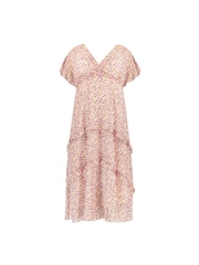 Live Unlimited White Curve Ditsy Tiered Ruffle Dress - Image 4 of 4
