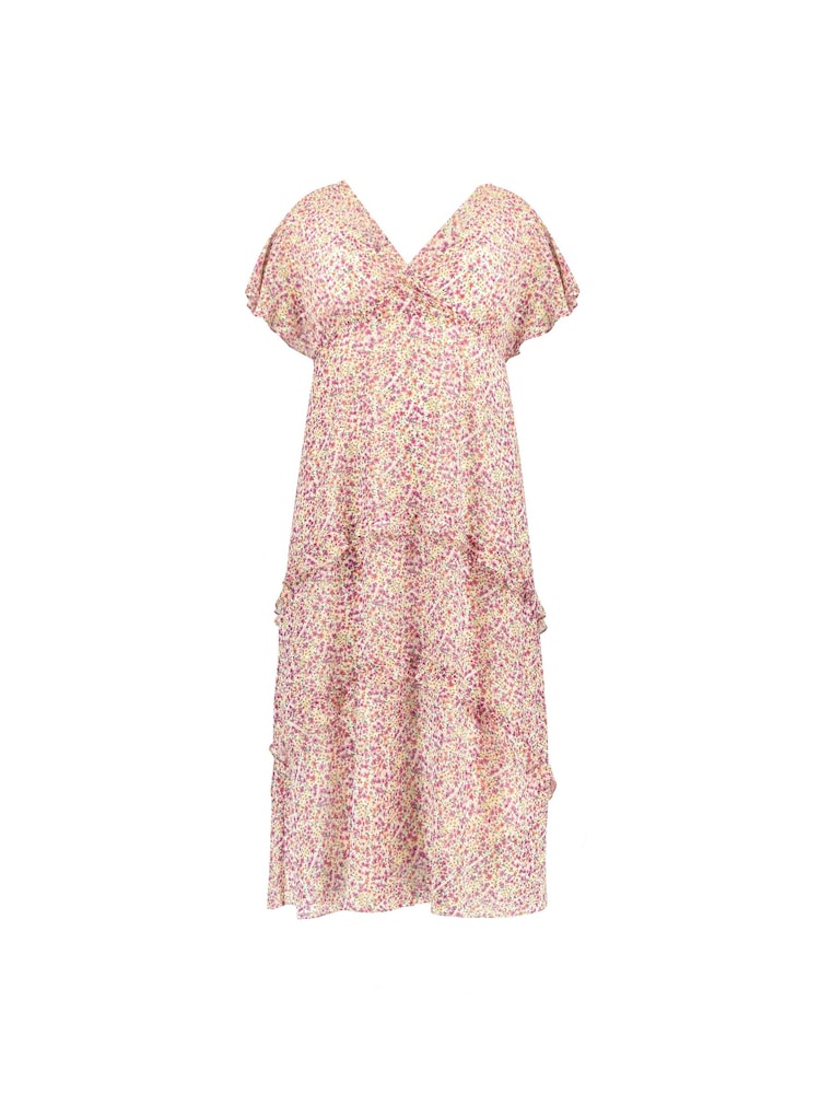 Live Unlimited White Curve Ditsy Tiered Ruffle Dress - Image 4 of 4