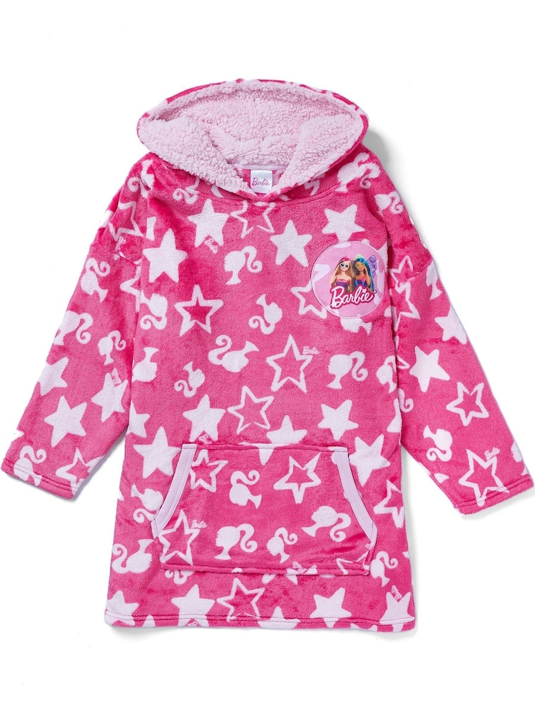 Character Pink Barbie Blanket Hoodie with Hood - Image 1 of 3
