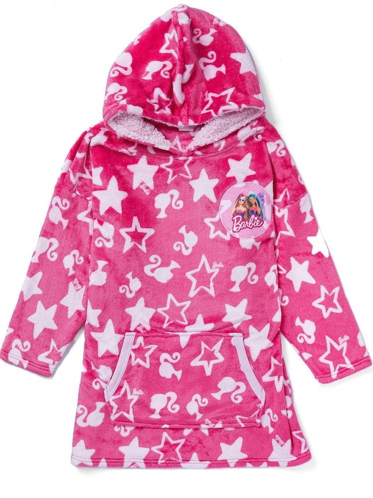 Character Pink Barbie Blanket Hoodie with Hood - Image 2 of 3