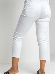Roman White Petite Stretch Crop Denim Leggings - Image 2 of 4