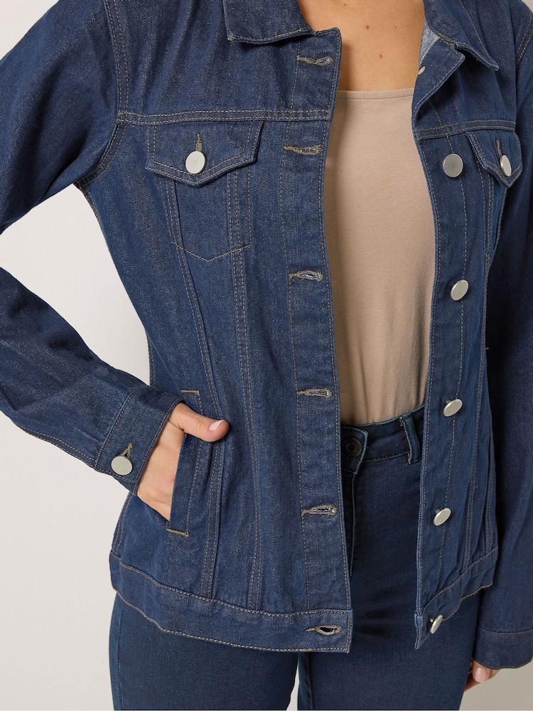 Long Tall Sally Blue 100% Cotton Denim Jacket - Image 5 of 5