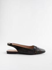 črna - Čevlji z oglatim sprednjim delom in paščkom čez peto Forever Comfort® - Slika 4 iz 7