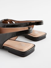 črna - Čevlji z oglatim sprednjim delom in paščkom čez peto Forever Comfort® - Slika 5 iz 7
