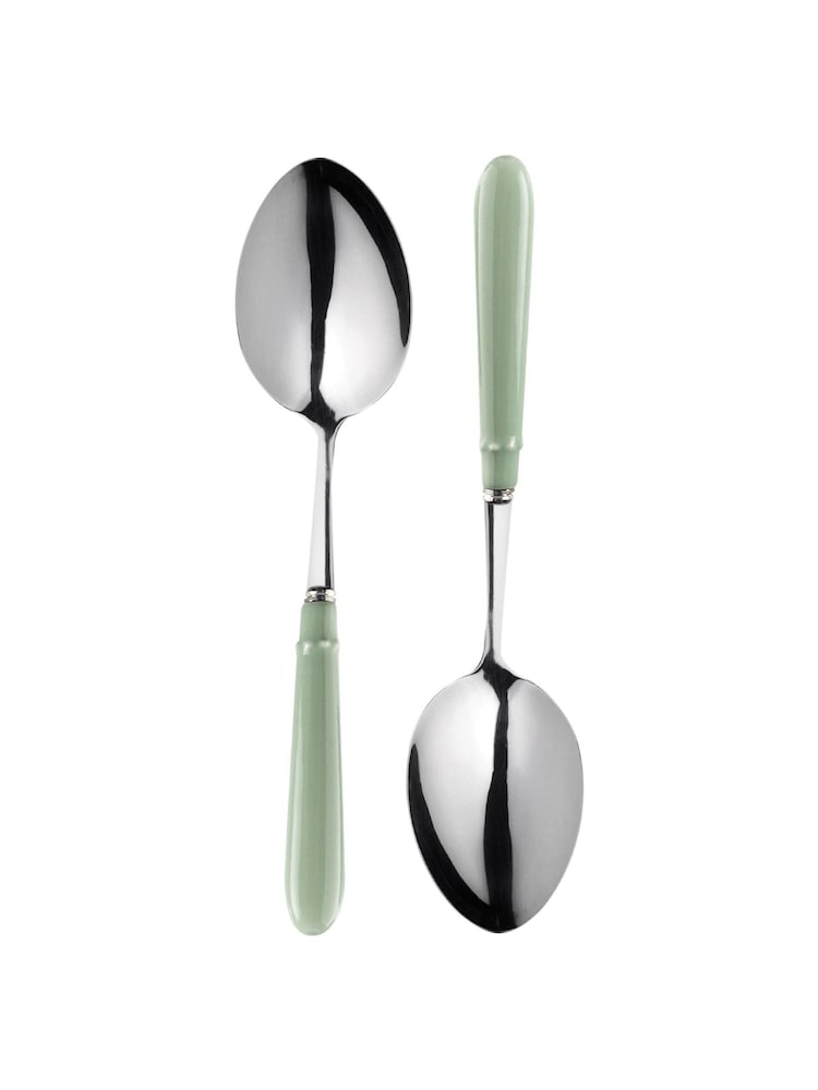 Mary Berry Set of 2 Green Signature Serving Spoons - Image 1 of 4