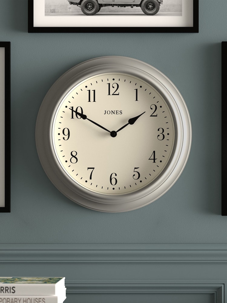 Jones Clocks Grey A Classic Wall Clock - Image 1 of 4