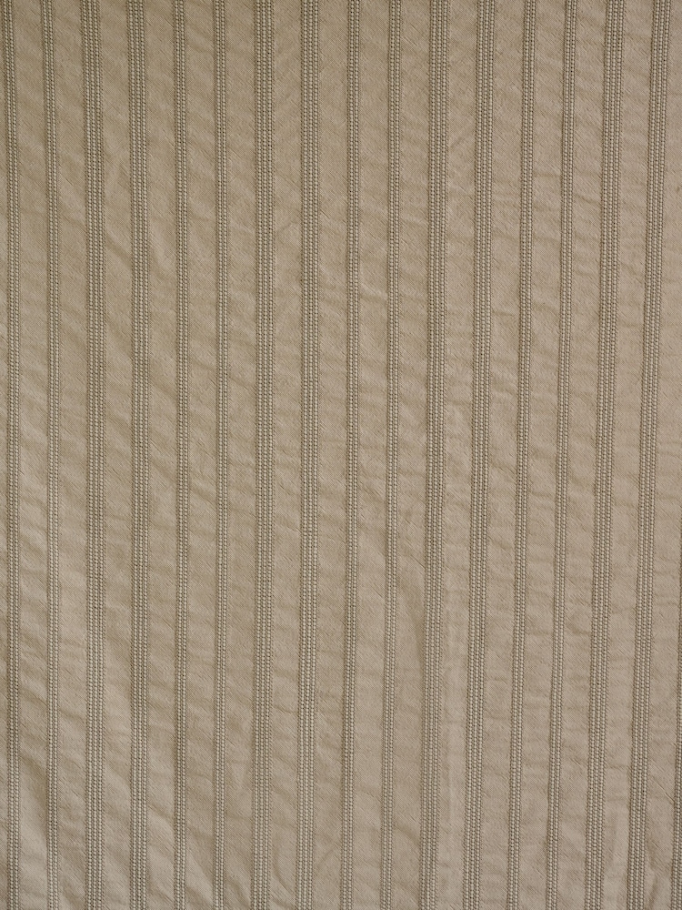 French Connection Natural Eyelet Zulu Textured Stripe Cotton Lined Curtains - Image 5 of 5