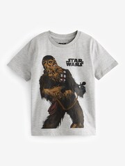 Chewbacca Grey Star Wars Short Sleeve T-Shirt (3-16yrs) - Image 1 of 3