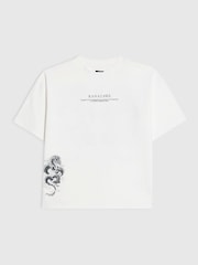 River Island White Japanese Dragon T-Shirt - Image 1 of 4