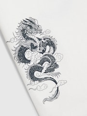 River Island White Japanese Dragon T-Shirt - Image 3 of 4