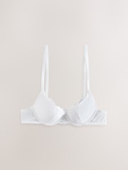 Praline Nude/White Push Up Plunge Lace Bras 2 Pack - Image 7 of 9