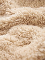 Ecru Cream Teddy Borg Coat - Image 6 of 6