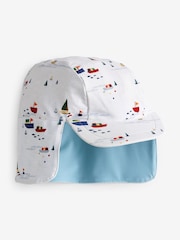 Blassblaue Boote​​​​​​​ - Sonnenschutz-Set aus Badeanzug und Mütze 2-teilig (3Monate–7Jahre) - Bild 9 von 10