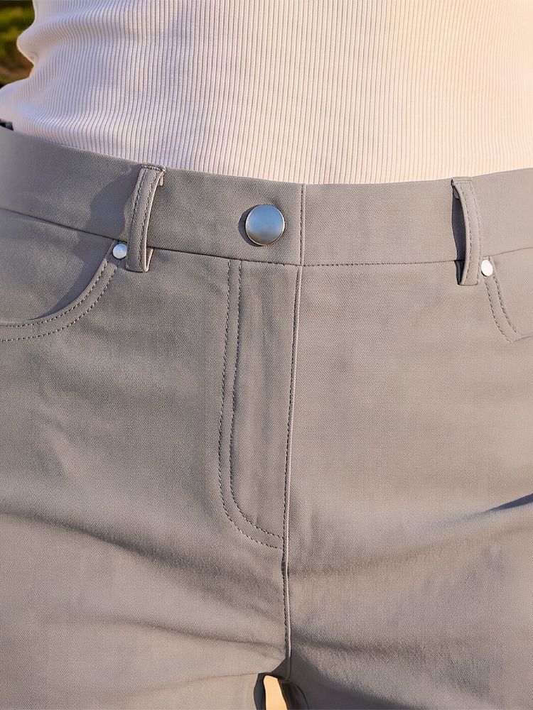 Roman Brown Turn Up Stretch Shorts - Image 5 of 5 Roman Brown Turn Up Stretch Shorts - Image 5 of 5