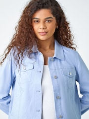 Roman Blue Stretch Pocket Detail Jacket - Image 4 of 5