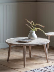 Gallery Home White Agra Round Coffee Table - Image 1 of 3