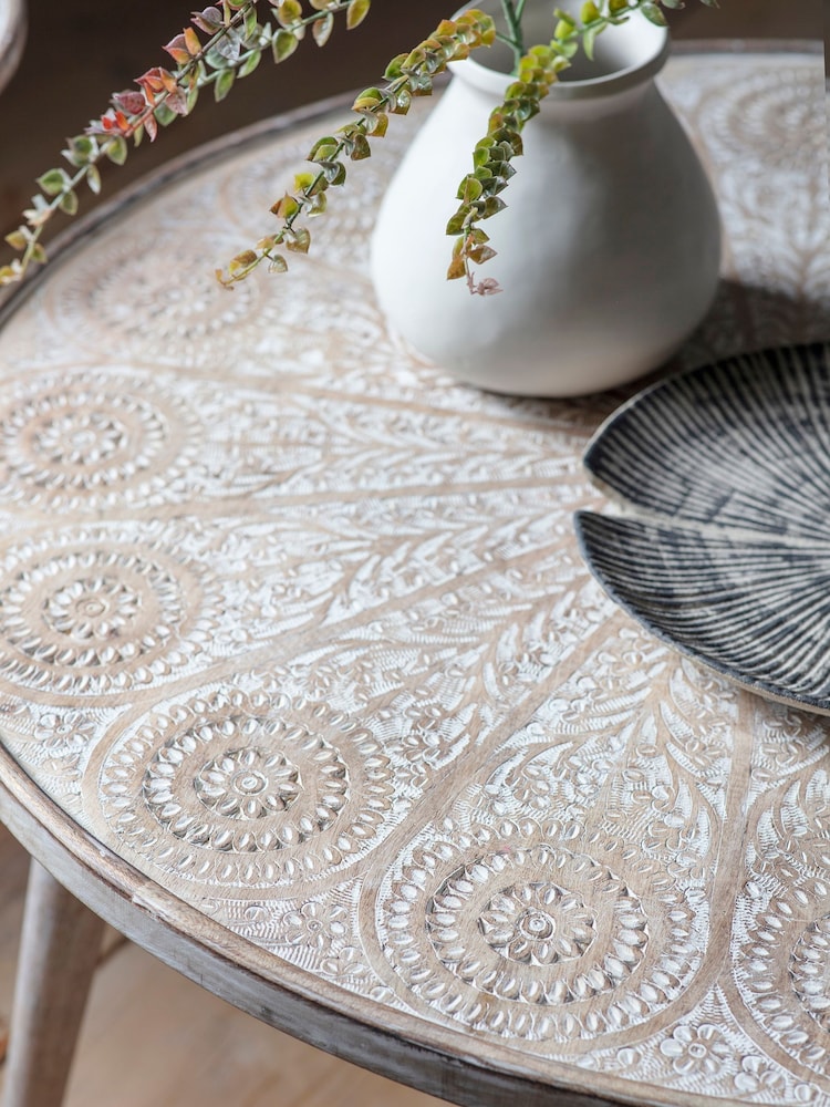 Gallery Home White Agra Round Coffee Table - Image 3 of 3