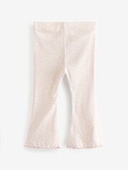 Cream Rib Flare Leggings (3mths-7yrs) - Image 6 of 7