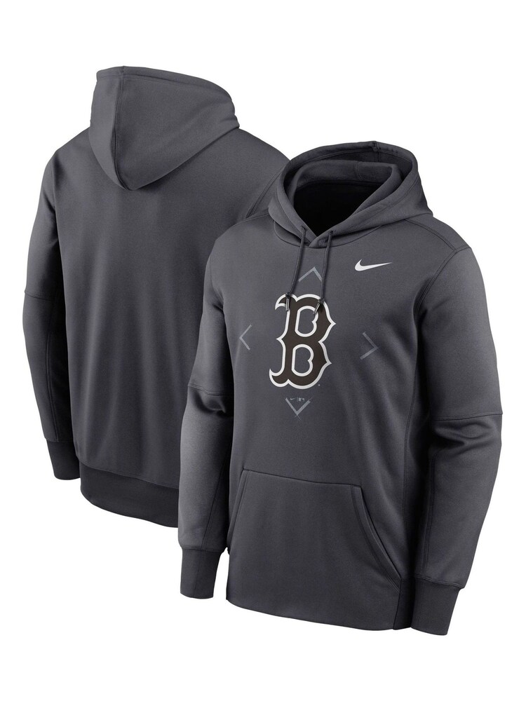 Nike Grey Boston Sox Therma Icon Performance Fleece Pullover Sweat Top - Image 1 of 3