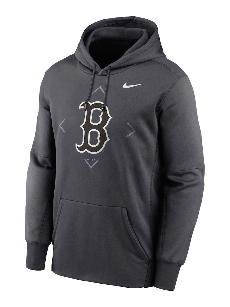 Nike Grey Boston Sox Therma Icon Performance Fleece Pullover Sweat Top - Image 3 of 3