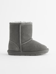 Grey Suede Warm Lined Boots - Image 2 of 5