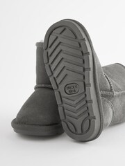 Grey Suede Warm Lined Boots - Image 5 of 5