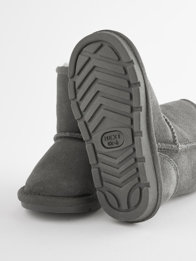Grey Suede Warm Lined Boots - Image 5 of 5