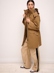 Camel Brown Shower Resistant Rain Jacket - Image 2 of 10