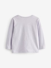 Lilac Purple Long Sleeve Cotton Sister T-Shirt (3mths-6yrs) - Image 2 of 3