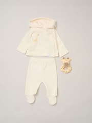Rock-A-Bye Baby Boutique Yellow Giraffe Quilted Jacket Footed Trousers and Comforter Set - Image 1 of 6